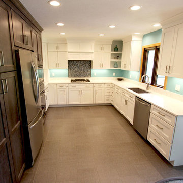 White Icing and Smoke Cabinets with Viatera Quartz Countertop ~ Medina, OH