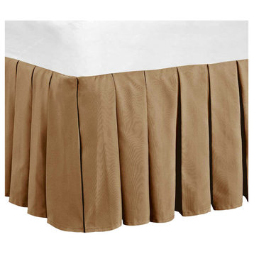 Classic 14" Dust Ruffle Bed Skirts, Light Camel, 78" X 80"