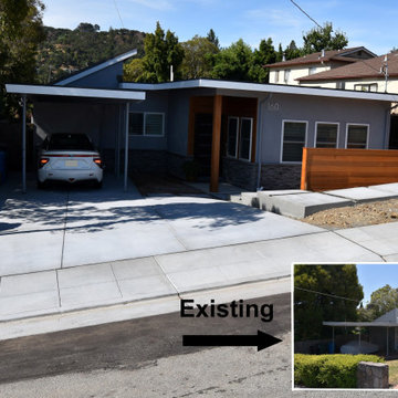 An addition in San Carlos. New driveway, sidewalk, gutter & curb.