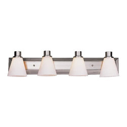 Trans Globe Lighting - Trans Globe Lighting Mission Indoor Satin Nickel Four-Light Bath Bar Vanity Ligh - Bathroom Vanity Lighting