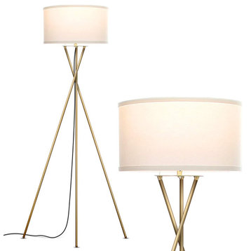 Brightech Jaxon Tripod LED Floor Lamp – Mid Century Modern, Living Room Standing