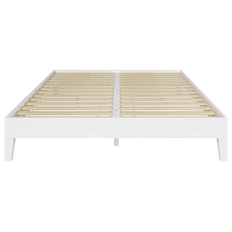 Nix Queen Platform Bed, White