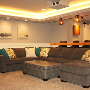 Basement games and movie room