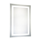 LED Hardwired Mirror Rectangle W24"H40" Dimmable 5000K