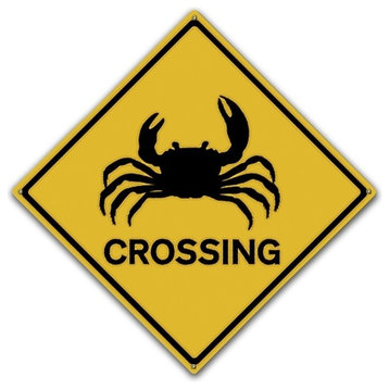 Crab Crossing, Classic Metal Sign