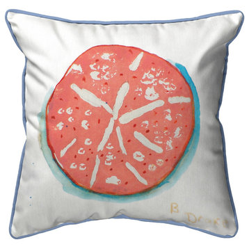 Coral Sand Dollar Large Indoor/Outdoor Pillow 18x18