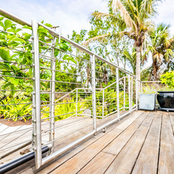 Custom Stainless Steel Rolling Gate on Deck