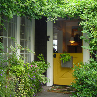 Design ideas for a shabby-chic style entryway in Seattle.