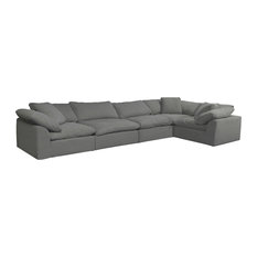 Sunset Trading 5 Piece Slipcovered Modular Sectional Sofa SU-1458-94-3C-2A