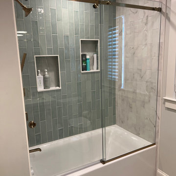 Custom Glass Sliding Shower Door Installation