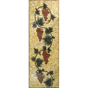 Mosaic Tile Art, Dangling Vines, 35"x104"