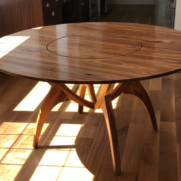 Round Table with Lazy Susan--Canary