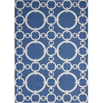 Nourison Waverly Sun And Shade Snd02 Outdoor Rug, Navy, 7'9"x10'10"