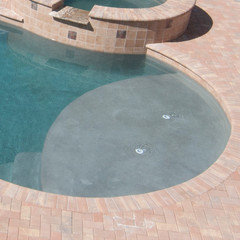 pool uneven ground