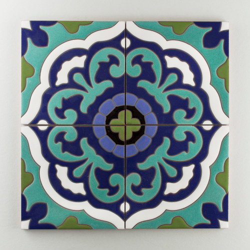 grout color for vibrantly patterned tile