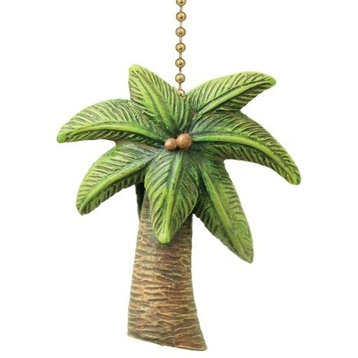 Coastal Island Palm Tree Ceiling Fan Pull Decorative Light Chain
