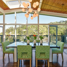 Green patterned Chairs