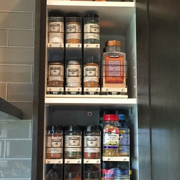 Tall kitchen cabinet storage solution
