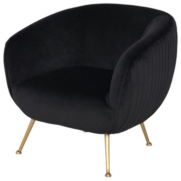 Sofia Black Fabric Occasional Chair, HGDH101