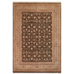 Bareens Designer Rugs - Tabriz Pak Persian Jewel Charcoal/Taupe Wool Rug - 10'0'' x 14'3'' - Designed with mesmerizing intricacy and gorgeous color palette, this hand-knotted masterpiece demonstrates the beauty and electrifying thrill of Pak Persian art. These meticulously hand-knotted Pak-Persian rug is made with pure wool and features breathtaking traditional, transitional, and tribal designs in bold luxurious color pallets. Known for their intricate designs these rugs are a reproduction of Persian rugs, made in Pakistan with unique Mughal designs. Made by master weavers using the same Persian texture, design and dying technique, we wanted to produce the most significant manifestation of Persian art, life, and culture. This rug is most famous for its exceptional quality, incredible designs, patterns, and vibrant rich color. Pak-Persian rugs made with Persian weave with high knot counts, which enables the high intricacy and detail found in the patterns are also referred to as "State of art", each color adds a rich beautiful detail in the artwork of this rug. The design, color, and beautiful chromatic composition with a vibrant sheen with intricate designs, exude beauty, elegance, and quality make this rug a masterpiece of its own.