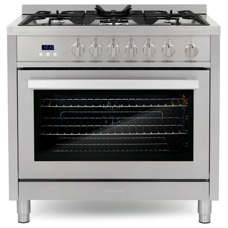 Cosmo 36" 3.8 cu. ft. Gas Range With Oven and 5-Burner Cooktop