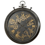 Yosemite Home Decor - Pocket Watch Gear Clock - Yosemite Home Decor presents a collection of an Open Gear Wall Clocks. Main feature of all items in this collection are decorative moving gears, powered by two AA baterries. Additional separate AA battery is reqired for clock mechanism.
