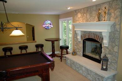 Game room - craftsman game room idea in Milwaukee