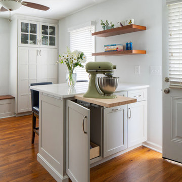 Traditional Kitchen Remodel - White w/ Blue Accents