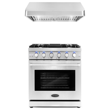 2-Piece Kitchen, 30" Gas Range and 30" Under Cabinet Range Hood