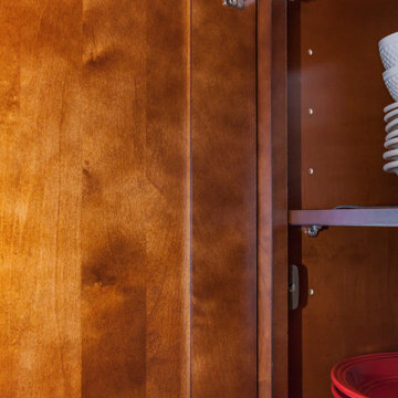Glazed Brown Kitchen Cabinets