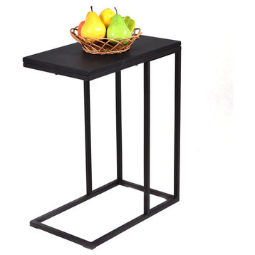 Costway Tray Sofa Side End Table Ottoman Couch Console Stand TV Lap Snack Black