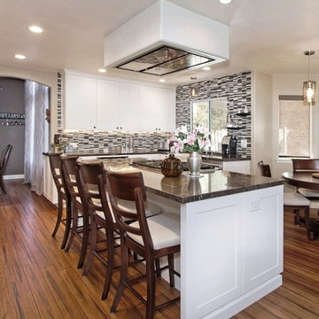 Dramatic White Kitchen in Temecula