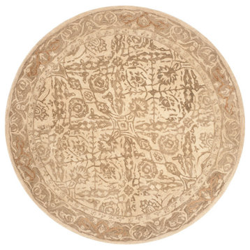 Safavieh Anatolia Collection AN583 Rug, Ivory/Brown, 6' Round