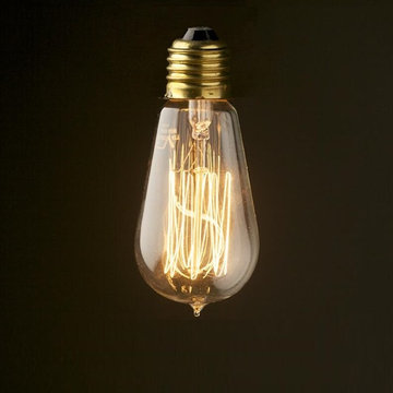 120 V Vintage Style Squirrel Cage Teardrop Filament Bulb