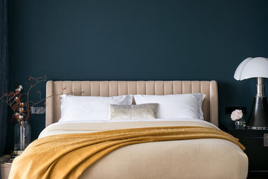 Example of a trendy bedroom design in Amsterdam