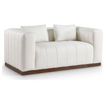 Meridian Furniture - Mallina Upholstered Loveseat, Cream, Vegan Leather - Indulge in the allure of the Cream Vegan Leather Mallina Loveseat by Meridian Furniture. Its captivating design and luxurious Cream Vegan Leather elevate any space with effortless elegance. Crafted with precision and durability in mind, this stunning piece becomes the focal point of gatherings, fostering moments of connection and warmth. Embrace sophistication and style with the Mallina Loveseat, a testament to exquisite taste and timeless beauty.