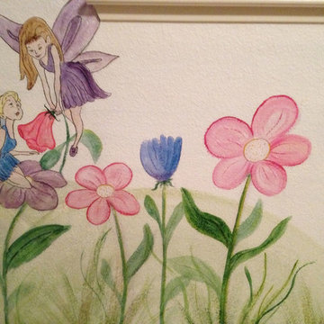 Fairies and Rainbow Childrens Mural