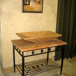 Vanities  wrought iron and stone - Bathroom Vanities And Sink Consoles