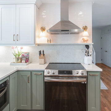 EAST COBB green and white kitchen