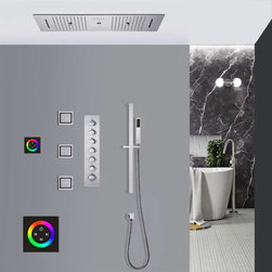 Touch Panel Controlled LED Musical Shower System, Style E - Touch Panel Light - Showerheads And Body Sprays