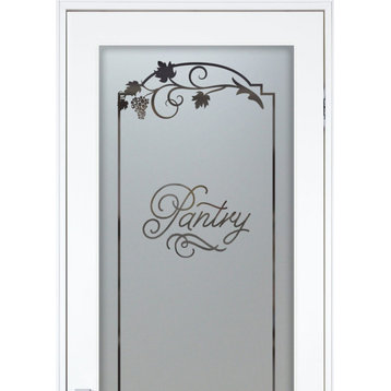 Pantry Door - Grape Ivy Melany - Primed - 24" x 80" - Book/Slab Door