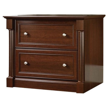 Bowery Hill Contemporary Wood Lateral File Cabinet in Select Cherry