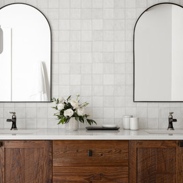 Modern & Rustic Farmhouse Master Bathroom
