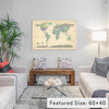 "Map Of The World VI" Wrapped Canvas Art Print, 40x26x1.5