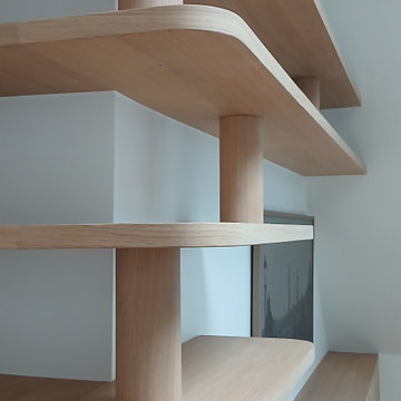 Bibliothèque suspendue et meuble TV