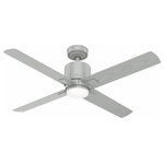Hunter - Hunter 50595 Visalia, 52" Outdoor Ceiling Fan with Light Kit - The Visalia outdoor ceiling fan touts high-velocitVisalia 52 Inch Outd Quartz Grey Quartz GUL: Suitable for damp locations Energy Star Qualified: n/a ADA Certified: n/a  *Number of Lights: 1-*Wattage:18w LED bulb(s) *Bulb Included:Yes *Bulb Type:LED *Finish Type:Quartz Grey