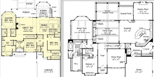 floor plans without formal dining rooms