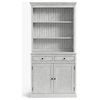Traditional Dining Hutch With Buffet, Bright White