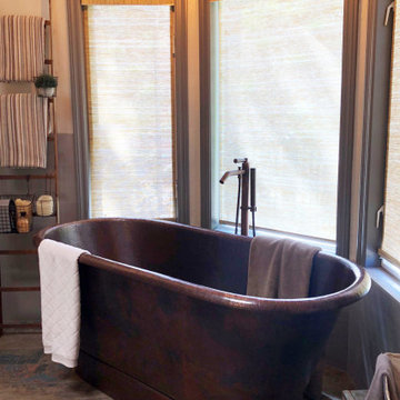 72" Hammered Copper Modern Style Bathtub (BTM72DB)