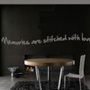 Memories Stitched Vinyl Wall Decal Antiquephotoquotes10, Metallic Gold, 72 in.